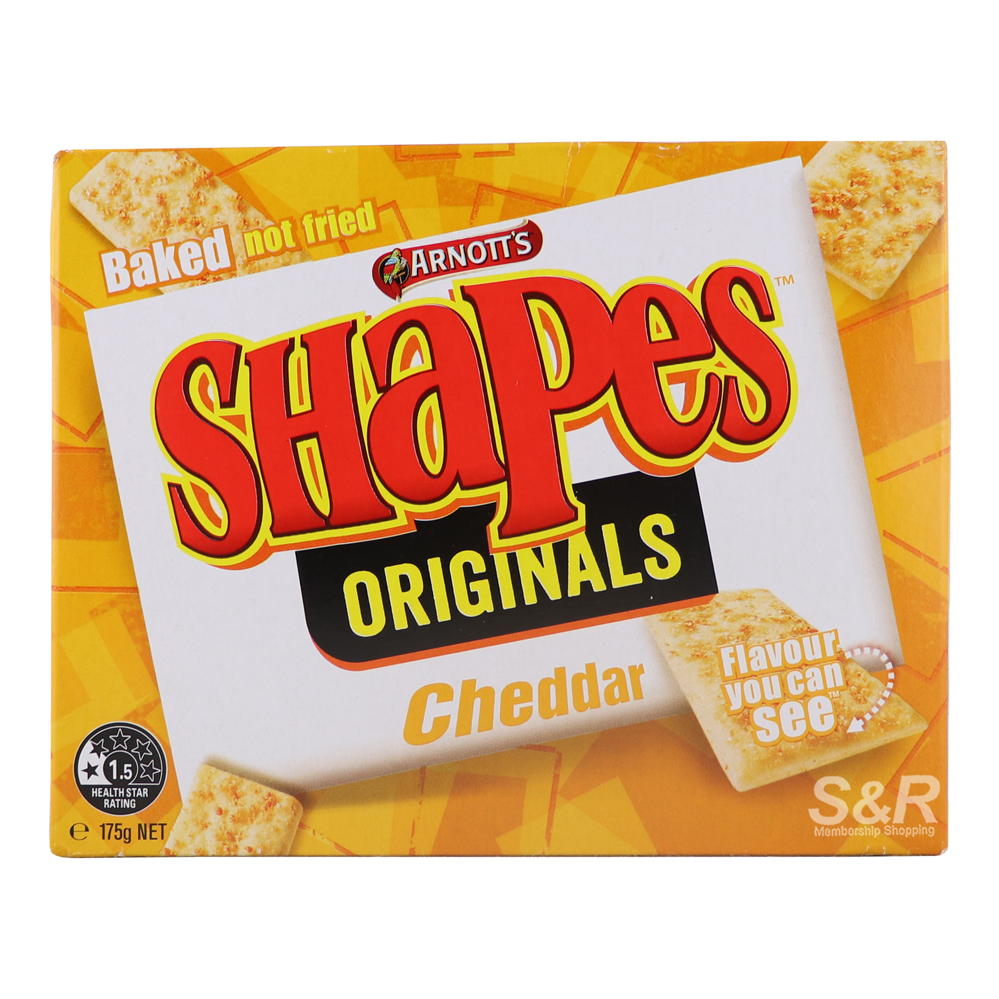 Arnotts Shapes Original Cheddar Crackers 175g Arnotts Shapes Original Cheddar Crackers 175g